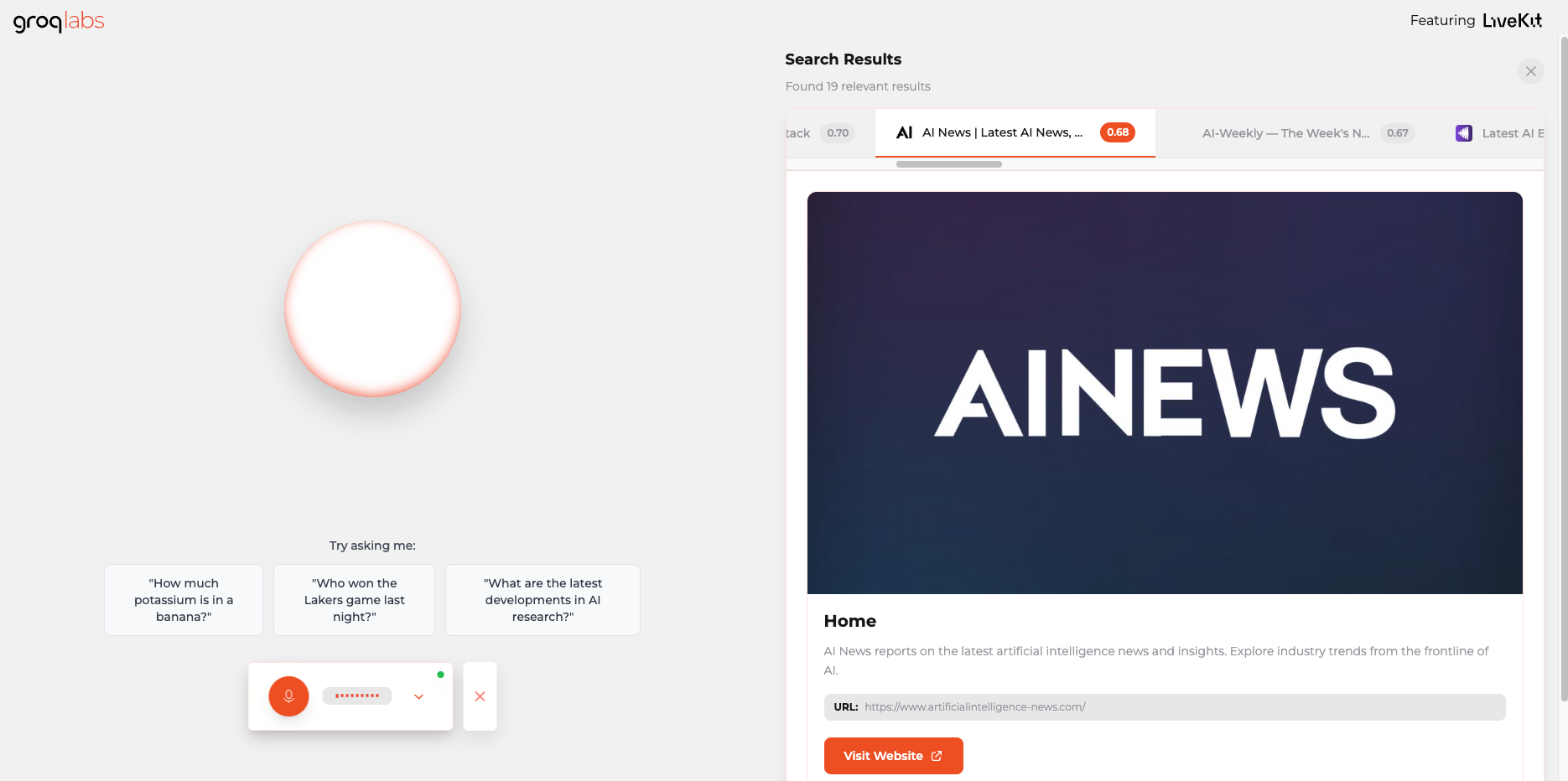 Voice Agent with Web Search